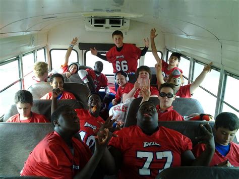 The Sebastian Eagles Football Team Having Fun On The Bus On The Way