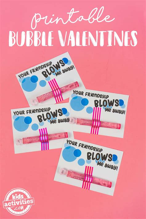 Printable Bubble Valentines Bubble Valentines Candy Free Valentines