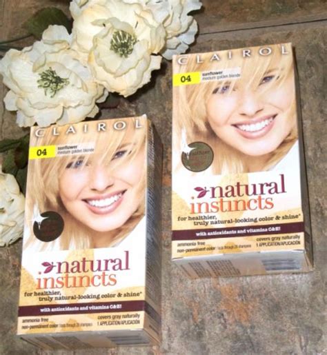 2 clairol natural instincts sunflower non permanent hair color 04 medium blonde 381519003158 ebay