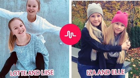 lotte and liise vs iza and elle 😍 cute twins sisters battle 😍 musically compilation 2018