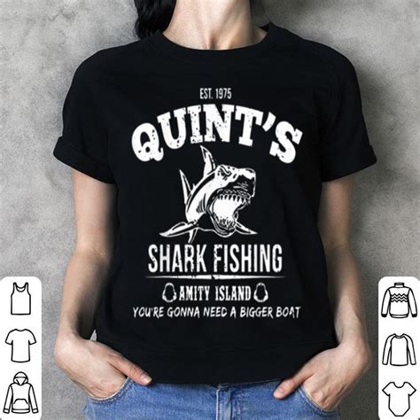 Est 1975 Quint Shark Fishing Amity Island Shirt Hoodie Sweater