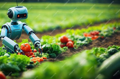 Premium Photo 3d Illustration Of Smart Robotic Futuristic Farmers