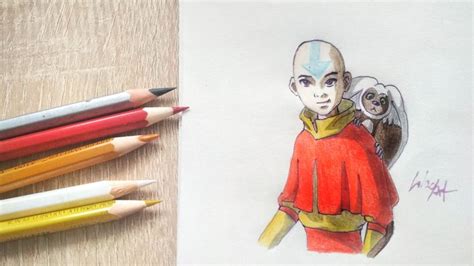 Avatar Aang Pencil Drawing Easy Drawing Steps Easy Drawings Step By