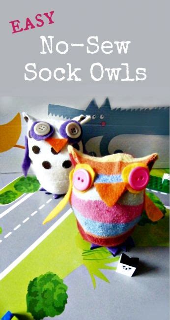 How To Make A Sock Owl No Sewing Needed Girl Scout Crafts Crafts
