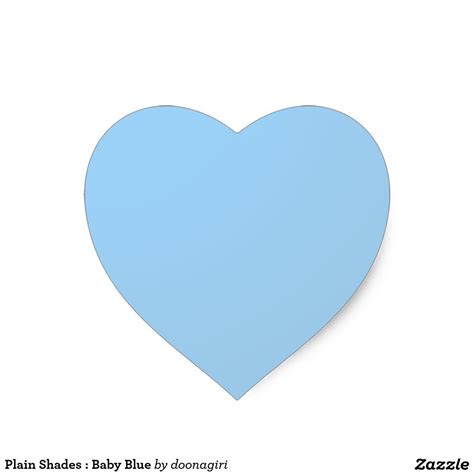 Plain Shades Baby Blue Heart Sticker Zazzle Heart Stickers Blue