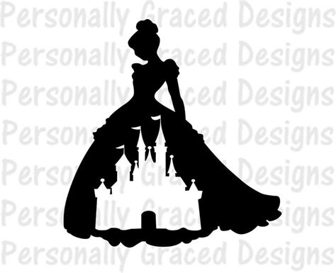 Svg Dxf Eps Cut File Pretty Princess As Cinderella With Etsy