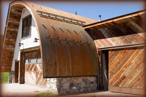 Rustic Corrugated Metal Roofing Rustic House Exterior Denver By