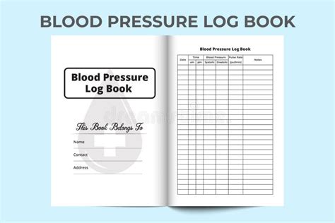 Blood Pressure Log Book Kdp Interior Pulse Tracker Journal Blood