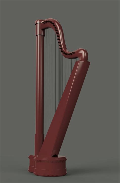 3D asset Harp Instrument | CGTrader