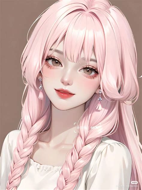 Digital Art Anime Anime Art Pink Hair Anime Rose Gold Wallpaper