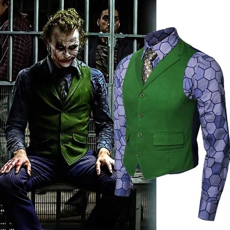 Costumes Reenactment Theater Shirt Tie Details About Batman Dark Knight Joker Heath Ledger