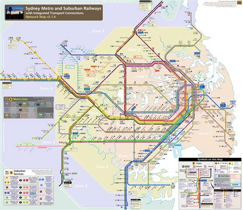 Plan Et Carte Des Transports De Sydney Transport Public Et Zones De