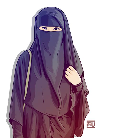 74 Gambar Kartun Hijab Bercadar