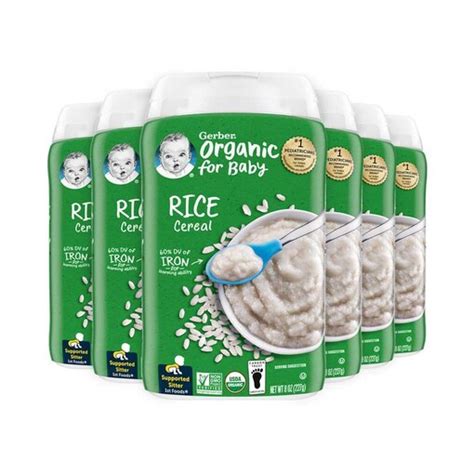 Buy Online Gerber Grain And Grow Rice Cereal Oatmeal 1st Foods For Baby