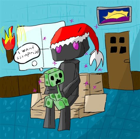 Minecraft Creeper And Enderman Drawing