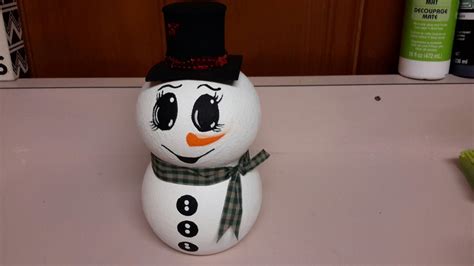 Finally Finished My Snowman Made From A Pom Bottle Yay Snowman