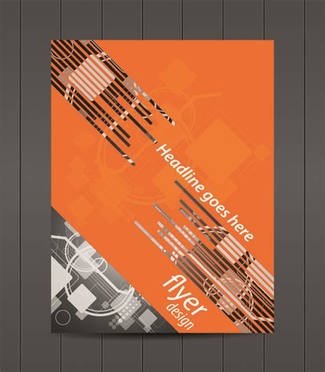 Orange Style Flyer Design Vector Vectors Graphic Art Designs In