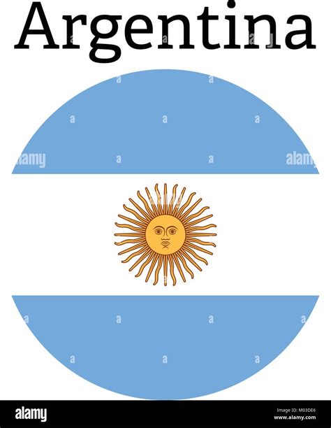 Argentina Flag Icon Round Vector Illustration Icon Stock Vector Image