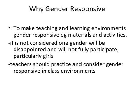 Gender Responsive Pedagogy G R P