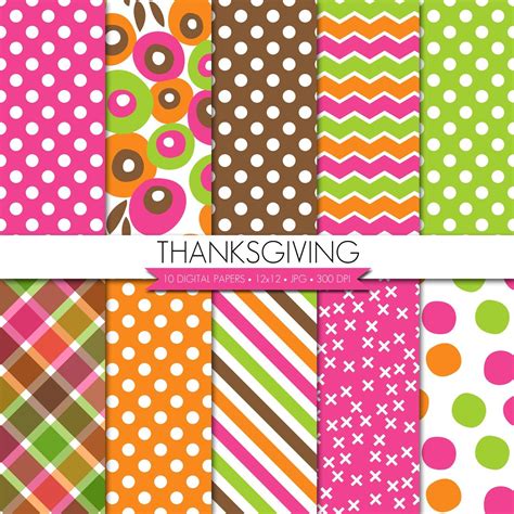 Thanksgiving Digital Paper,Fall Digital Paper,Autumn Digital Paper,Pink Digital Paper,Polka Dot 