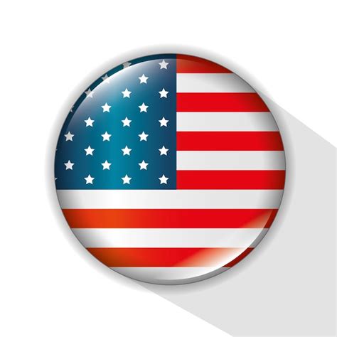 Premium Vector Usa Flag Button