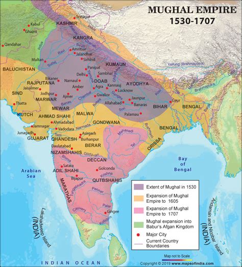 Map Of Mughal Empire Mughal Empire Ancient India Map Indian History