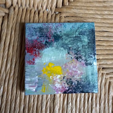 Iheartfink Acrylic Painting Small Abstract Square Original
