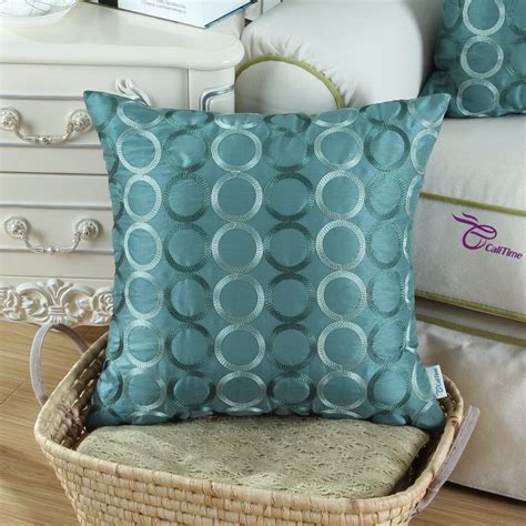 Teal Decorative Pillows With Attractive Pattern For Decoration Decor