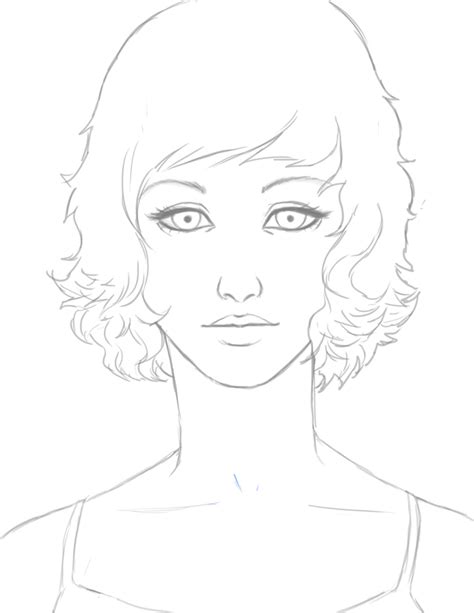 Female Face Drawing Reference At