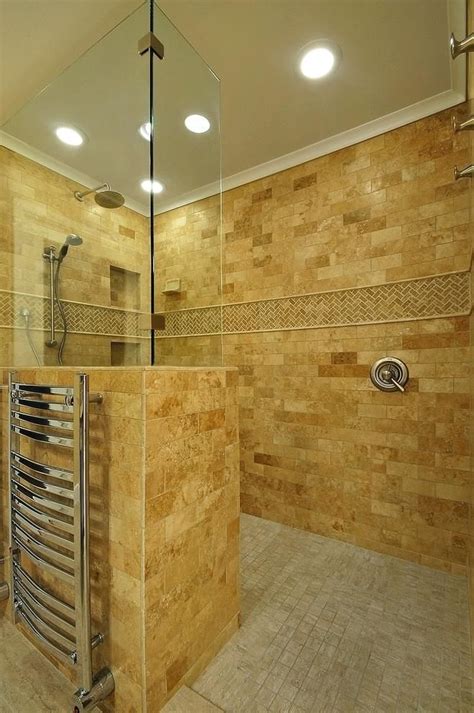 Doorless Walk In Shower Ideas Walk In Shower Bathroom Traditional