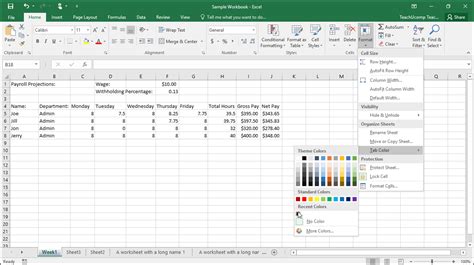 Excel Spreadsheet Instructions — Db