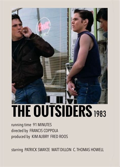 The Outsiders By Millie Film Posters Vintage Iconic Movie Posters Film Posters Minimalist