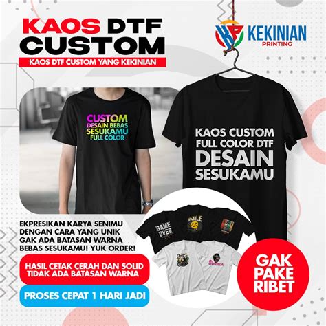 Jual Kaos Custom Desain Sendiri Sablon Baju Keren Baju Kaos Custom Aesthetic Kaos Cotton