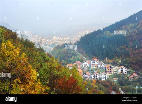 Serbian Mountain Village In The Autumn Stock Photo Alamy