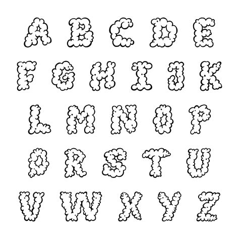 20 Best Printable Bubble Letters A Z Pdf For Free At Printablee