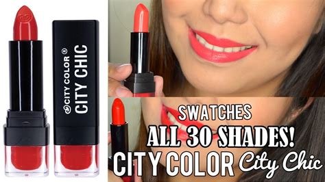 What is it and what does it do? City Color City Chic Lipstick SWATCHES (30 SHADES ...