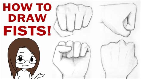 How To Draw A Fist 4 Ways Youtube