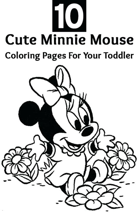 Minnie Mouse Bow Coloring Page At Free Printable