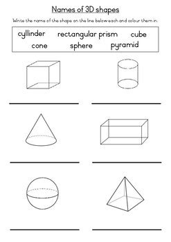 They are required to work out the number of edges and. 3D Shape Names by TheTeachingBirdie | Teachers Pay Teachers