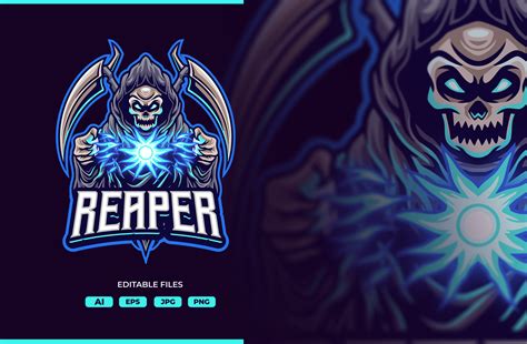 Grim Reaper Esport Gaming Logo Design Graphic By Joviming · Creative