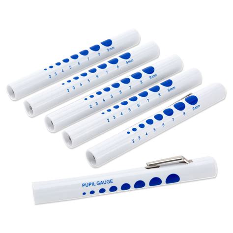 Disposable Medical Penlights With Pupil Gauge Pkg Of 6 Pupillary
