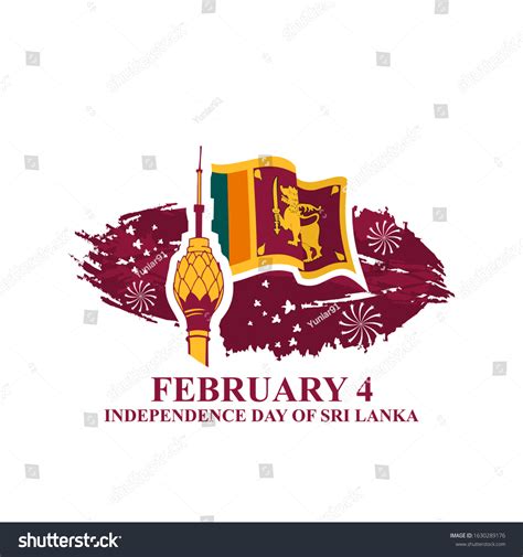 Independence Day Sri Lanka Vector Illustration Stock Vector Royalty