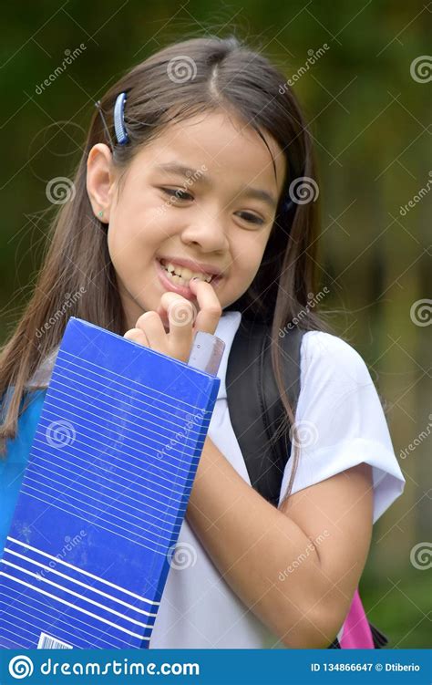 Female Student And Shyness Stock Image Image Of Shyness 134866647
