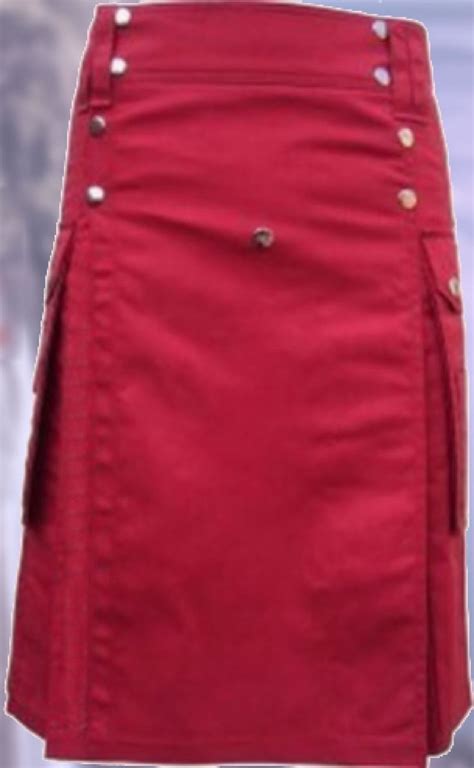 Best Red Utility Kilt For Active Men For Sale At Good Price Utility