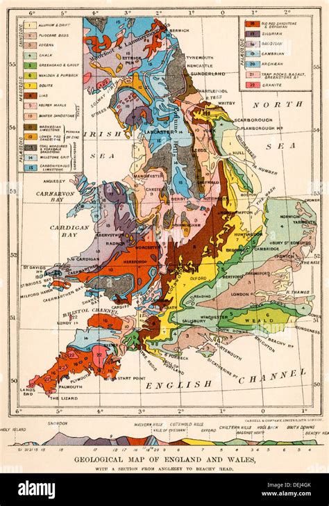 Geological Map Of England And Wales Stock Photo Royalty Free Image