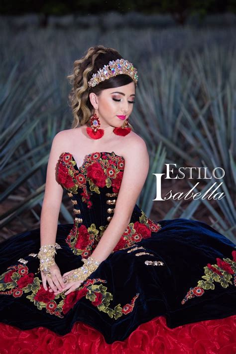 Mexican Dress Our Quince Dress Red Velvet Dress Is A Beautiful Mexican