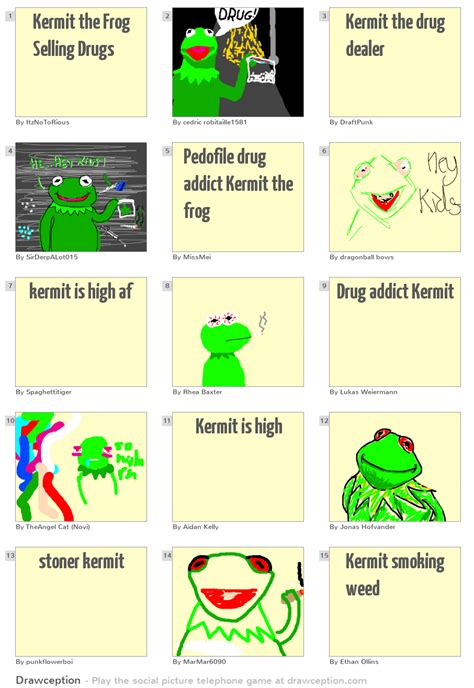 Kermit The Frog Selling Drugs Drawception