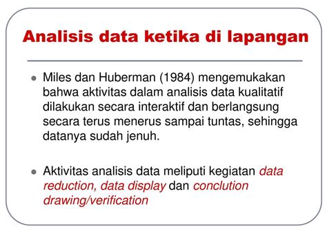 Teknik Analisis Data Kualitatif Menurut Miles Dan Huberman