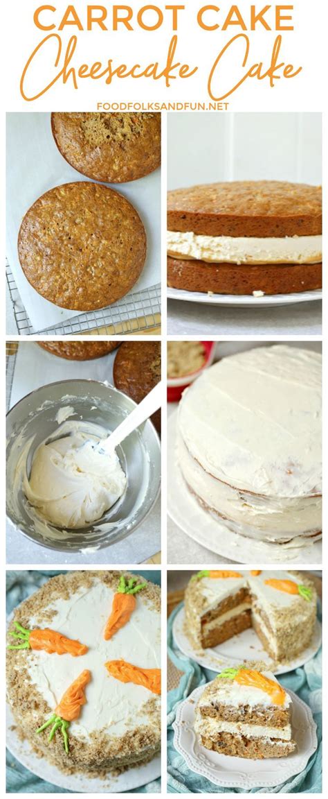 Carrot Cake With Cream Cheese Frosting Collage
