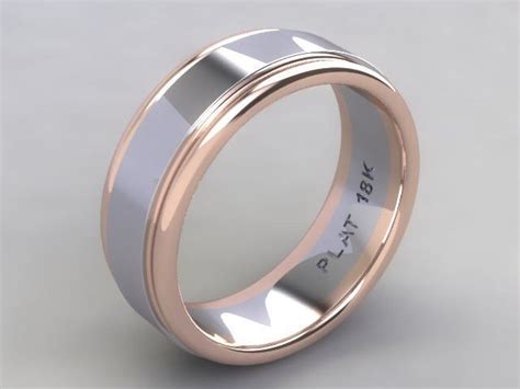 See more ideas about mens gold, wedding bands, mens gold wedding band. Custom Hand Crafted Two Tone Platinum and 18k Rose Gold ...